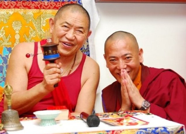 His Eminence Garchen Rinpoche and Venerable Dorzin Dhondrup Rinpoche